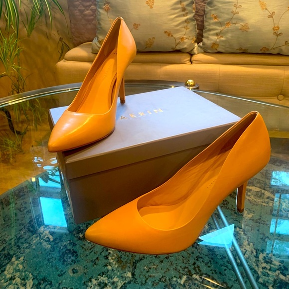 ✨Aerin✨ Caramel Fira-Calf Leather Stilettos - Picture 5 of 15